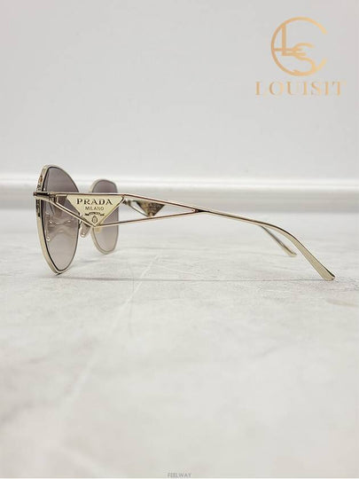 Used luxury goods Lewis It Gold metal gradient lens triangle sunglasses - PRADA - BALAAN 2