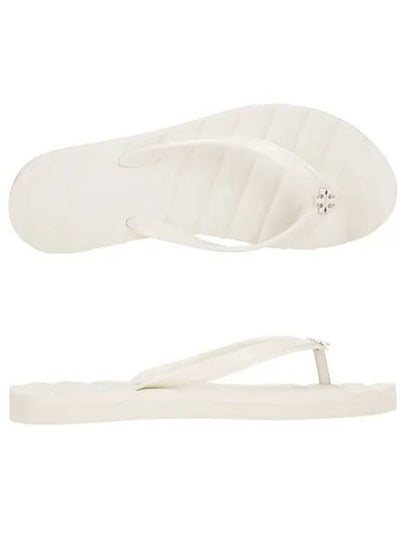 Kira Logo Flip Flops Ivory - TORY BURCH - BALAAN 2