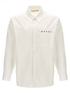 Logo Print Cotton Long Sleeve Shirt White - MARNI - BALAAN 2