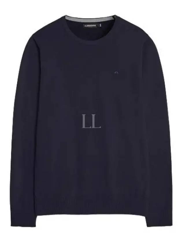 Lyle Merino Crew Neck Wool Sweater Navy - J.LINDEBERG - BALAAN 2