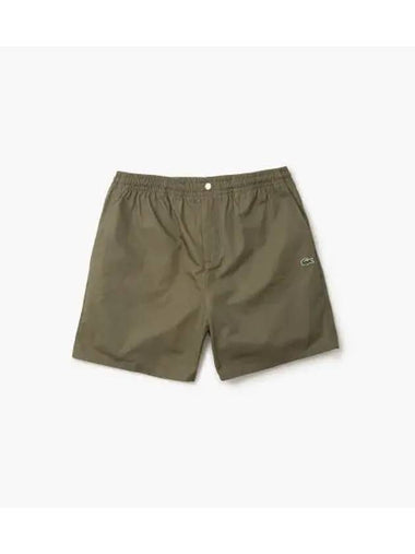 Men s Poplin Shorts Khaki - LACOSTE - BALAAN 1