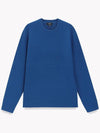 Men's Crew Neck Wool Knit Top Blue - THEORY - BALAAN 2