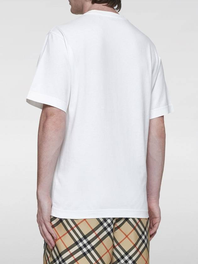 Embroidered Logo Cotton Short Sleeve T-Shirt White - BURBERRY - BALAAN 3