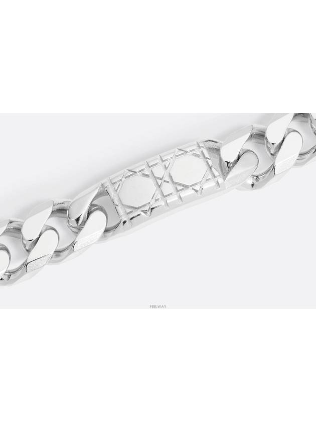 Cannage Chain Link Bracelet Silver - DIOR - BALAAN 2