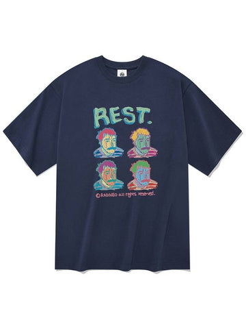 Rest short sleeve t shirt navy - RADINEO - BALAAN 1