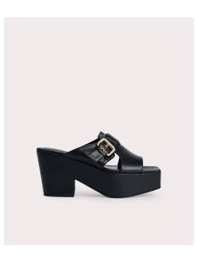 Lenka Gloss Leather Pumps Mule Black - BY FAR - BALAAN 2