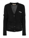 Logo Cotton Cardigan Black - MARNI - BALAAN 2