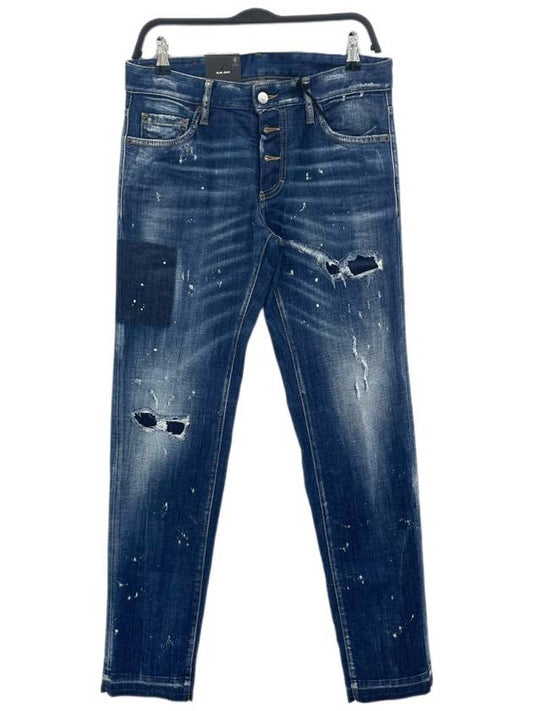 Men's Patchwork Slim Jeans - DSQUARED2 - BALAAN.