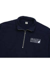 Logo Print Half Zip-up Cotton Sweatshirt Navy - SPORTY & RICH - BALAAN 4