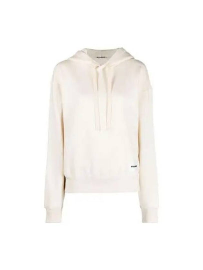 Logo Patch Cotton Hoodie Beige - JIL SANDER - BALAAN 2