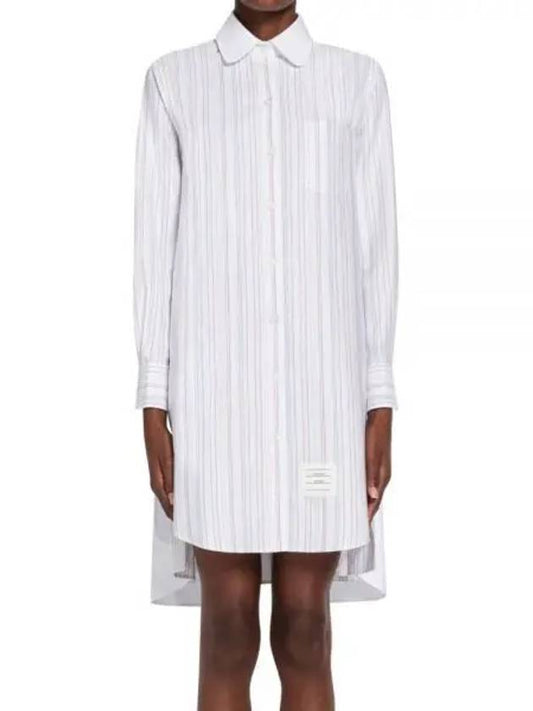 Pleated back stripe Oxford dress FDSD95C F0272 996 - THOM BROWNE - BALAAN 2