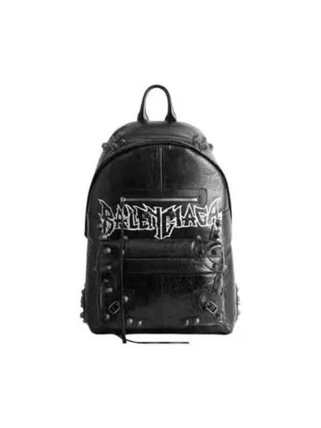 Le Cagole Leather Backpack Black - BALENCIAGA - BALAAN 3