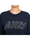 Women's brushed sweatshirt SWIW 408B BLUE - AUTRY - BALAAN 5