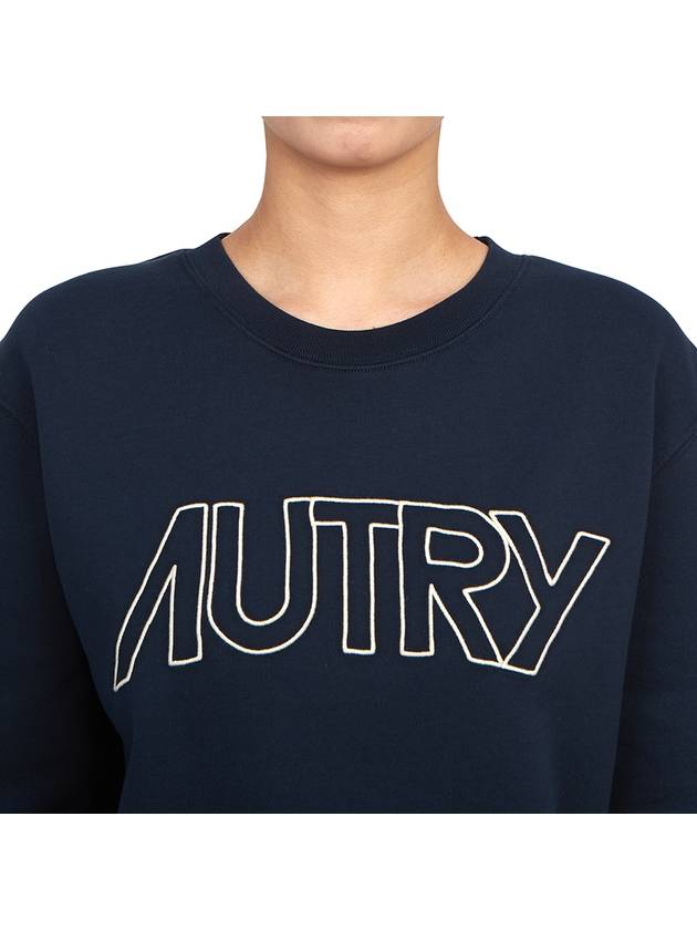 Women's brushed sweatshirt SWIW 408B BLUE - AUTRY - BALAAN 5