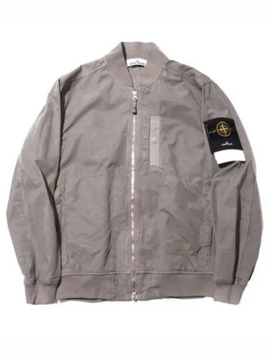 Cupro cotton badge bomber jacket - STONE ISLAND - BALAAN 1