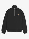 Fox Head Patch Half Zipper Sweatshirt Black - MAISON KITSUNE - BALAAN 2