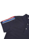 Stripe Trimming Logo Short Sleeve Polo Shirt Navy - MONCLER - BALAAN 6