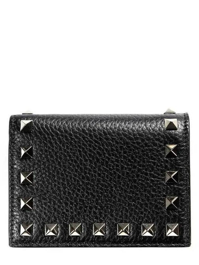 Women's Rockstud Half Wallet Black - VALENTINO - BALAAN 2