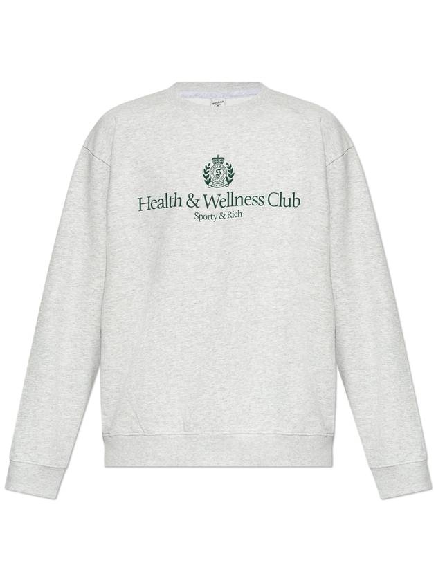 Sporty & Rich Sweatshirt From The H&W Crest - Heather Collection, Unisex, Grey - SPORTY & RICH - BALAAN 1