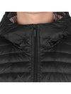 Matte Nylon 4-Bar Stripe Downfill Quilted Hoodie Padding Black - THOM BROWNE - 6