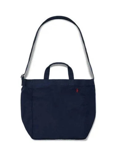 Canvas Shopper Tote Navy - POLO RALPH LAUREN - BALAAN 1