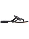 Jeweled Miller Flip Flop Sandals Black - TORY BURCH - BALAAN 3