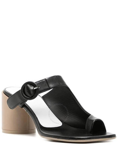 Leather Buckle Heels Mules Black - MAISON MARGIELA - BALAAN 2