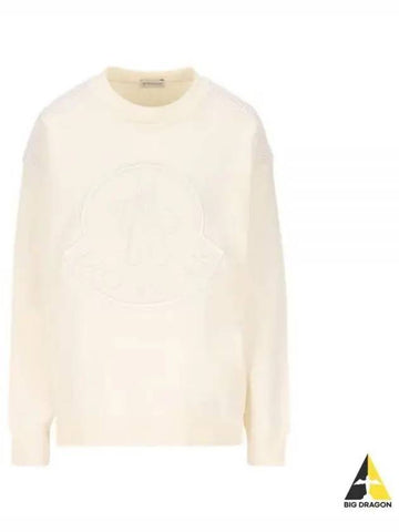 8G00042 899U5 034 Embroidered Logo Sweatshirt - MONCLER - BALAAN 1