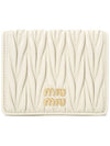 Matelasse Leather Half Wallet White - MIU MIU - BALAAN 2