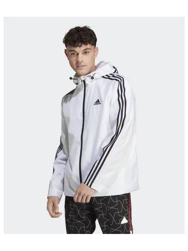 Essentials 3S Woven Windbreaker White - ADIDAS - BALAAN 2