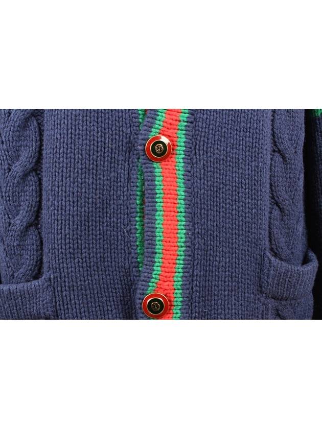 Web cable knit cardigan XL - GUCCI - BALAAN 7