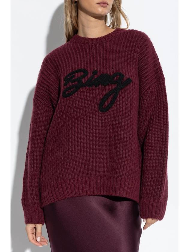 Anine Bing Sweater Sydney, Women's, Burgundy - ANINE BING - BALAAN 3