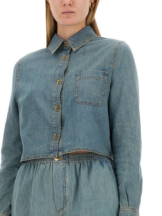 Blouse Shirt 02110536 0282 DENIM - MOSCHINO - BALAAN 5