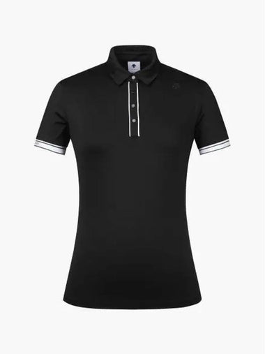 GOLF Women s Melange Collar Short Sleeve T shirt DP22WFTS46 - DESCENTE - BALAAN 1