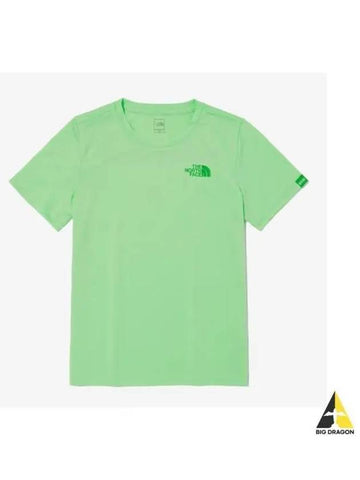 The North Face KIDS Edgewater Short Sleeve Round Tee NT7UP07U PSG - THE NORTH FACE - BALAAN 1