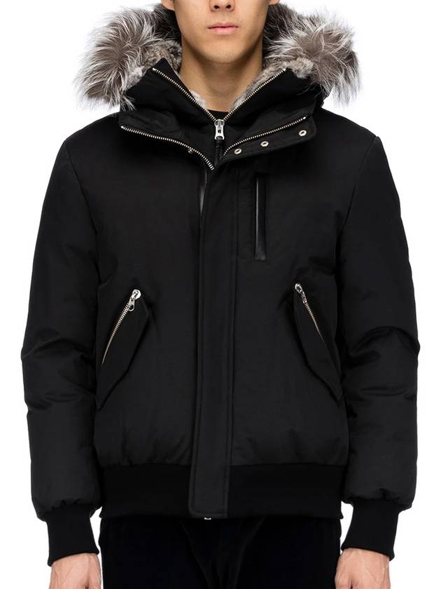 Dixon Nordic Tech Down Silver Fur Bomber Jacket Black - MACKAGE - BALAAN 2