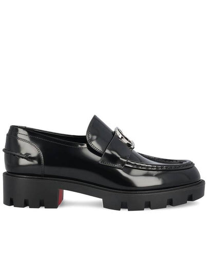 Women's CL Mock Logo Leather Loafers Black - CHRISTIAN LOUBOUTIN - BALAAN 2