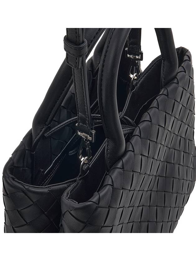 Intrecciato Leather Tote Bag Black - BOTTEGA VENETA - BALAAN 9