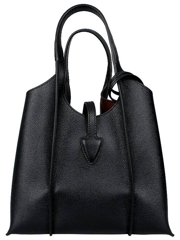 T Timeless Leather Shopping Mini Tote Bag Black - TOD'S - BALAAN 6