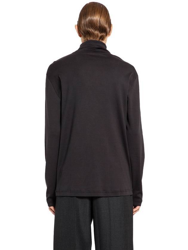 Cotton Long Sleeve Turtleneck Black - LEMAIRE - BALAAN 3