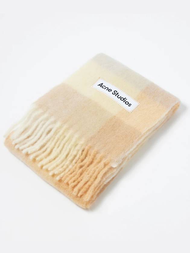 Check Muffler Scarf Peach White Beige CA0084 Unisex - ACNE STUDIOS - BALAAN 3