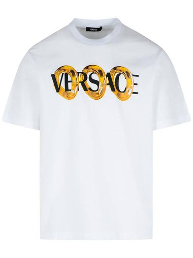 Versace White Cotton T-Shirt - VERSACE - BALAAN 1