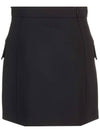 Nuoro Tailored Mini Wool H-Line Skirt Black - MAX MARA - BALAAN 3