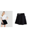 Golf Wide Banding Flare Skirt Black - HENRY STUART - BALAAN 2