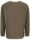 Diagonal Fleece Pocket Sweatshirt Green - CP COMPANY - BALAAN 3