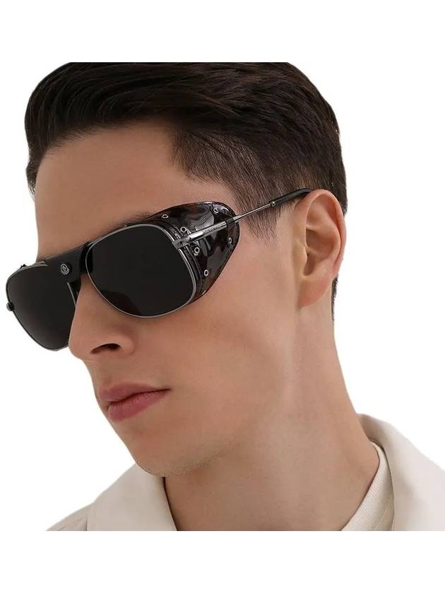 Eyewear Aviator Metal Sunglasses Black - MONCLER - BALAAN 6