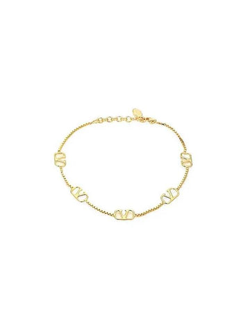 Valentino 4W2J0U87 MET CS4 J0U87 Garavani V logo bracelet - RED VALENTINO - BALAAN 1