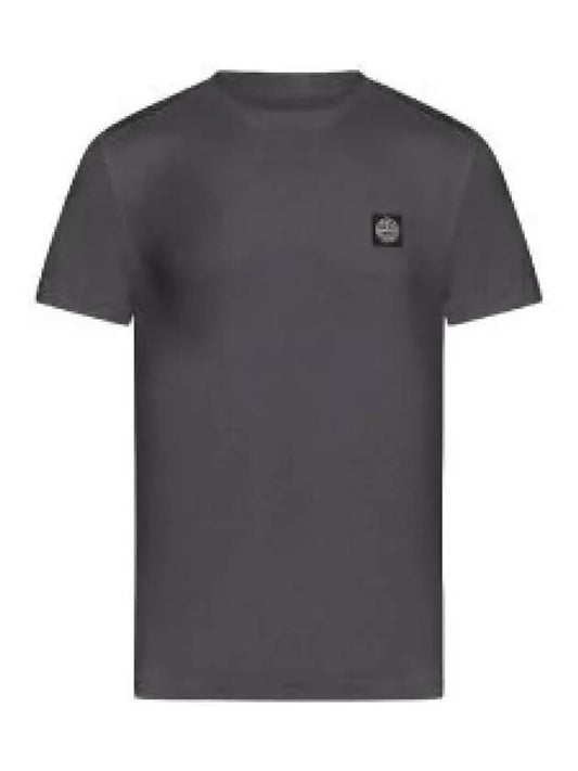 Logo Patch Short Sleeves T-Shirt  Steel Grey - STONE ISLAND - BALAAN 2