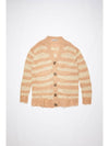 Distressed Stripe Cardigan Beige - ACNE STUDIOS - BALAAN 2