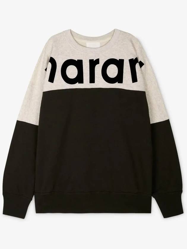 Howley Two Tone Logo Sweatshirt Faded Black - ISABEL MARANT - BALAAN 4